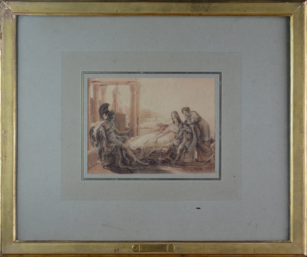 Alexandre Vincent Sixdeniers 1795-1846. "aeneas And Dido."-photo-3