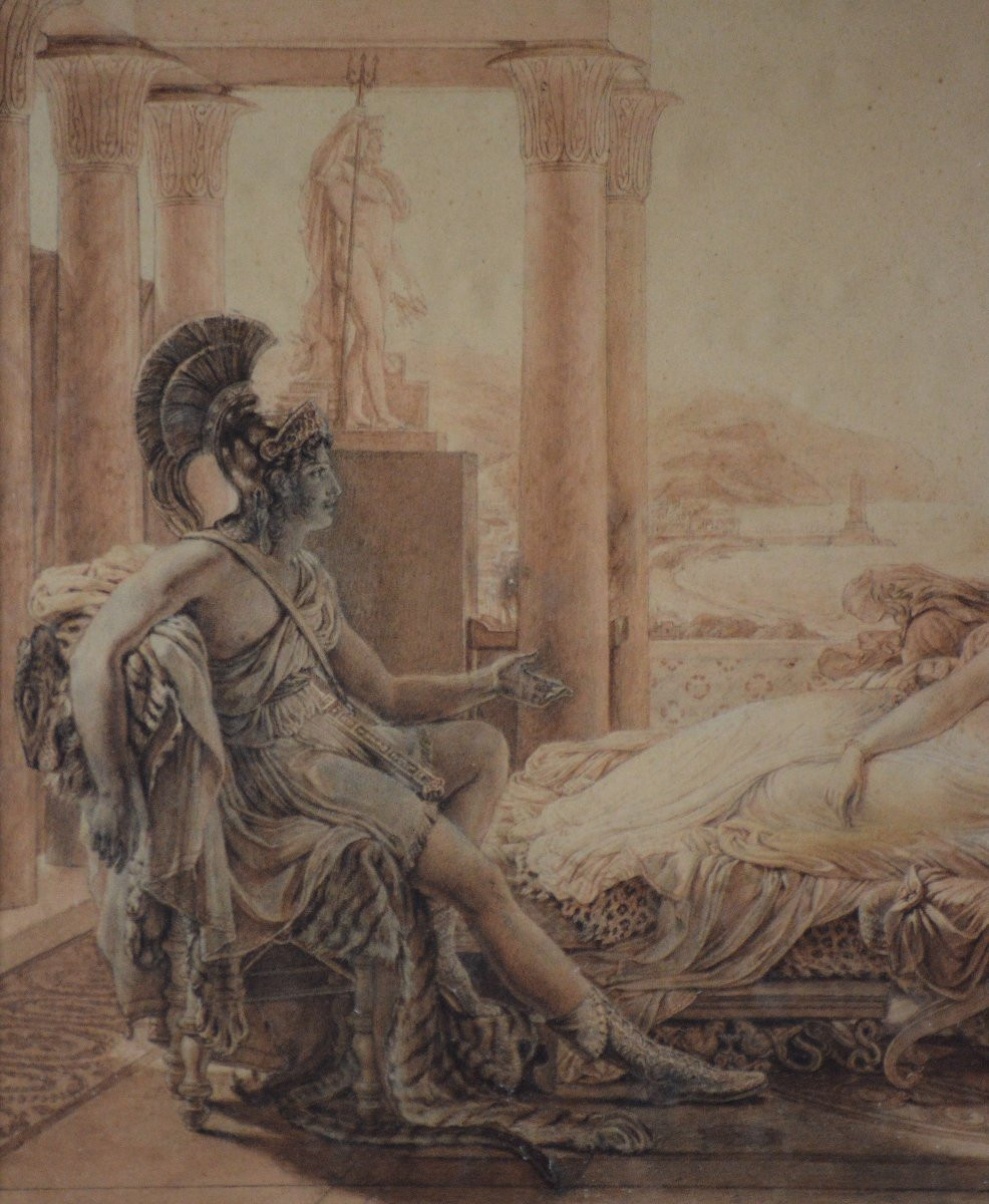 Alexandre Vincent Sixdeniers 1795-1846. "aeneas And Dido."-photo-4