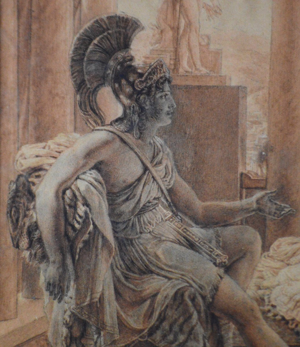 Alexandre Vincent Sixdeniers 1795-1846. "aeneas And Dido."-photo-3