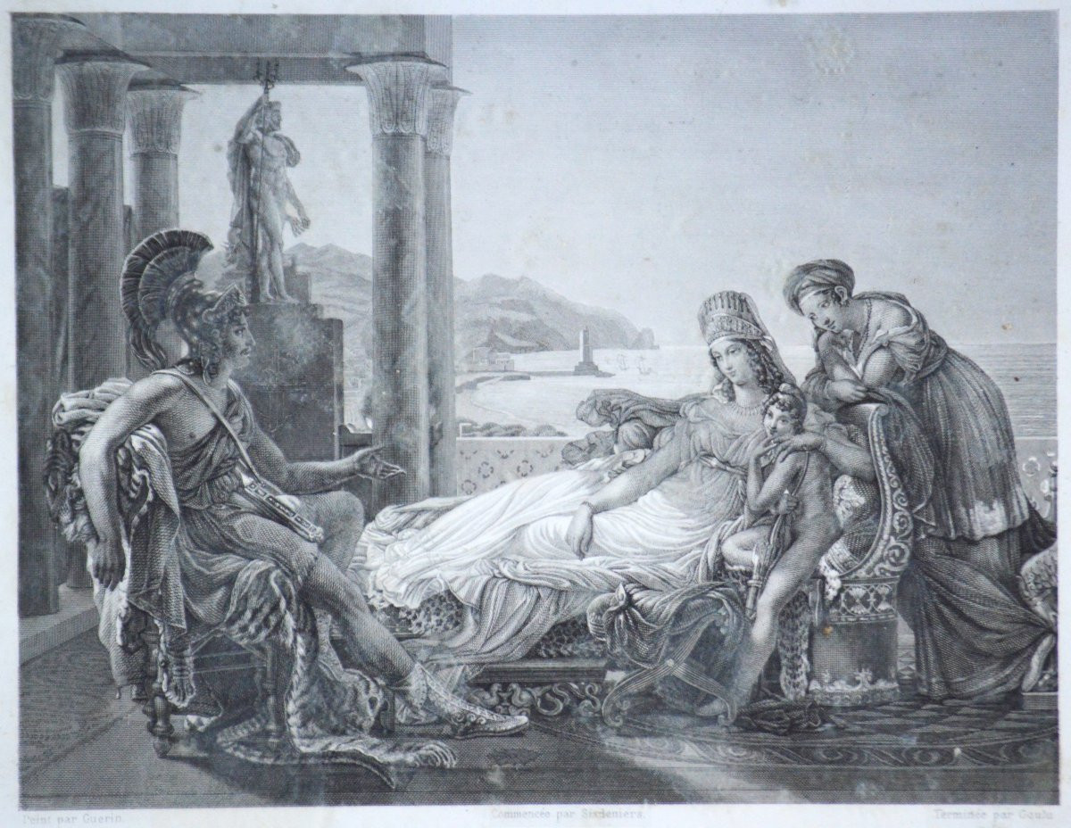 Alexandre Vincent Sixdeniers 1795-1846. "aeneas And Dido."-photo-5