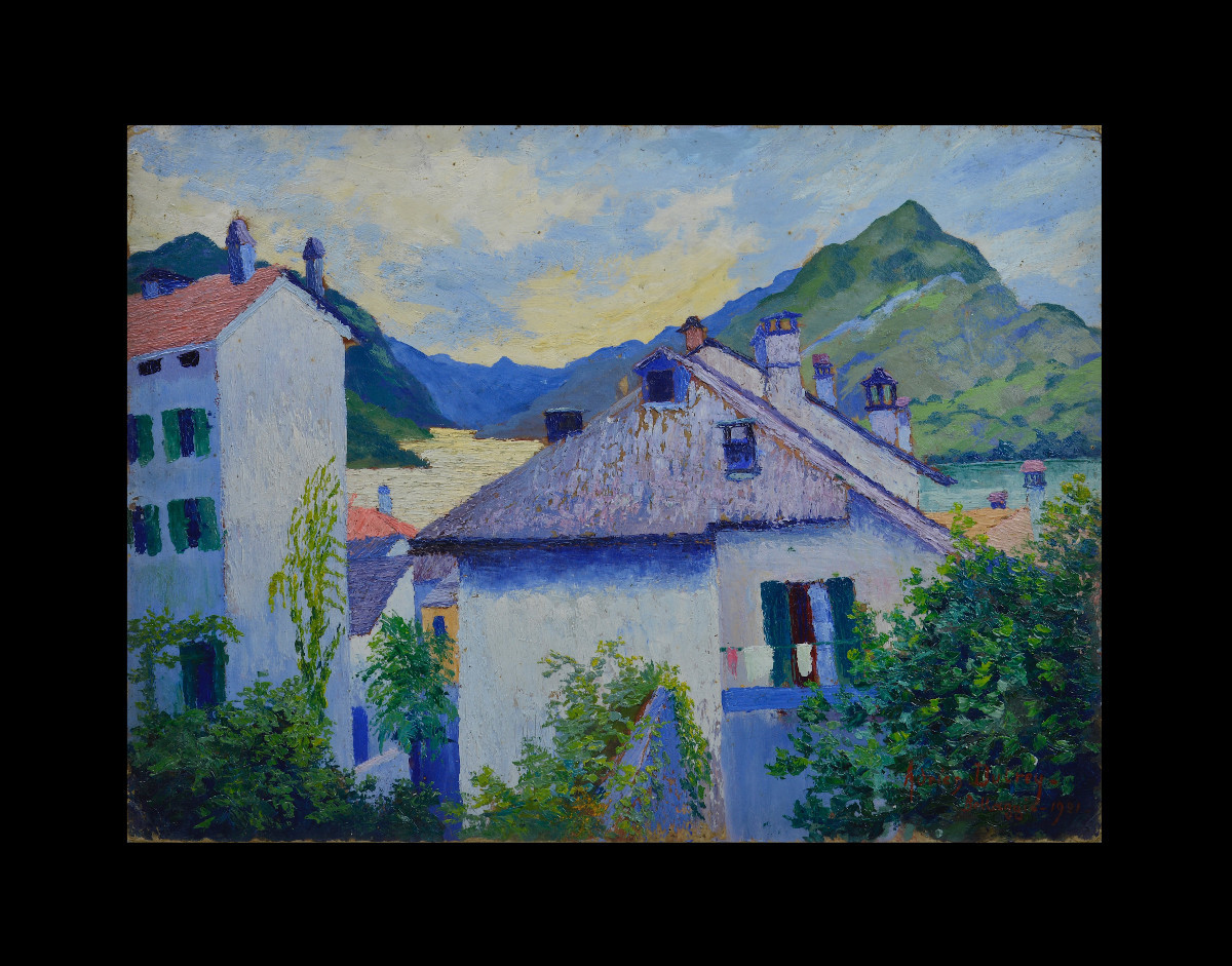 Adrien Dutrey 19th/20th Century. "bellagio On Lake Como."