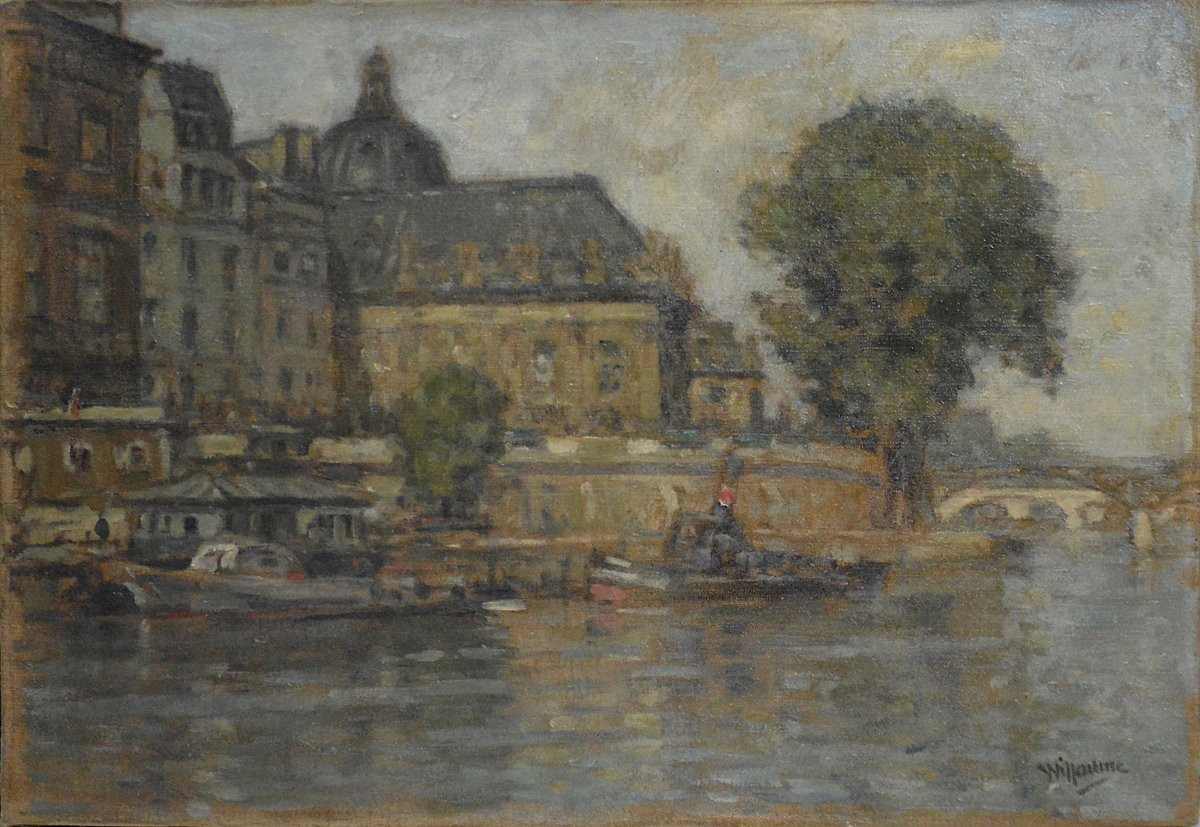 Louis Wuillaume 1874-1949. "L'institut à Paris quai Conti."-photo-2