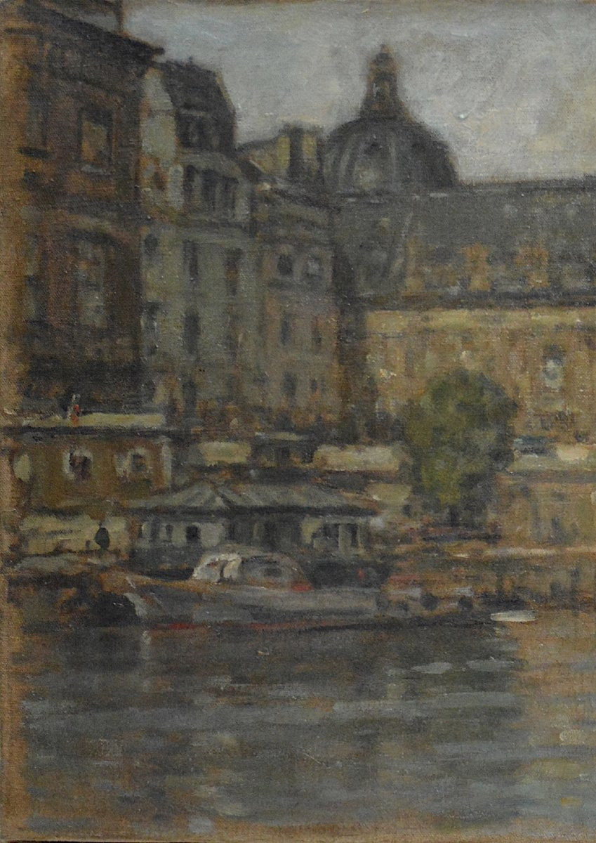 Louis Wuillaume 1874-1949. "L'institut à Paris quai Conti."-photo-4