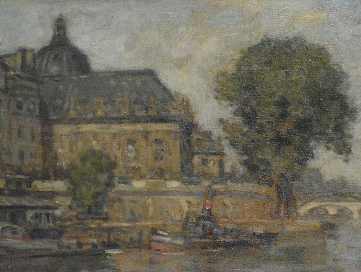 Louis Wuillaume 1874-1949. "L'institut à Paris quai Conti."-photo-2