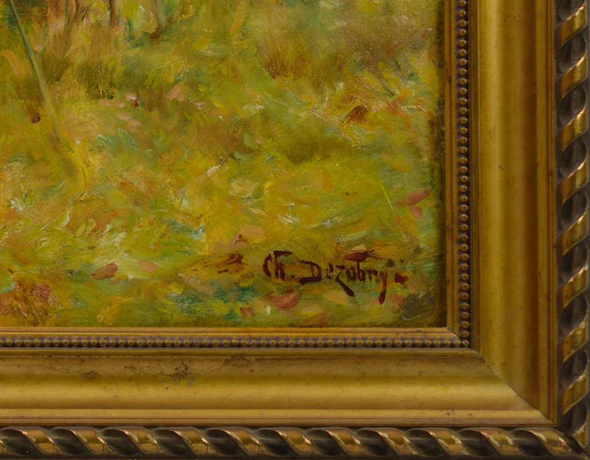 Charles Dezobry XIXᵉ siècle. "Berger et ses moutons."-photo-4