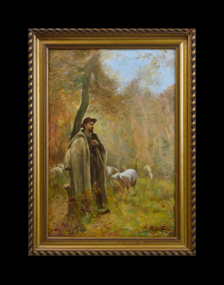 Charles Dezobry XIXᵉ siècle. "Berger et ses moutons."