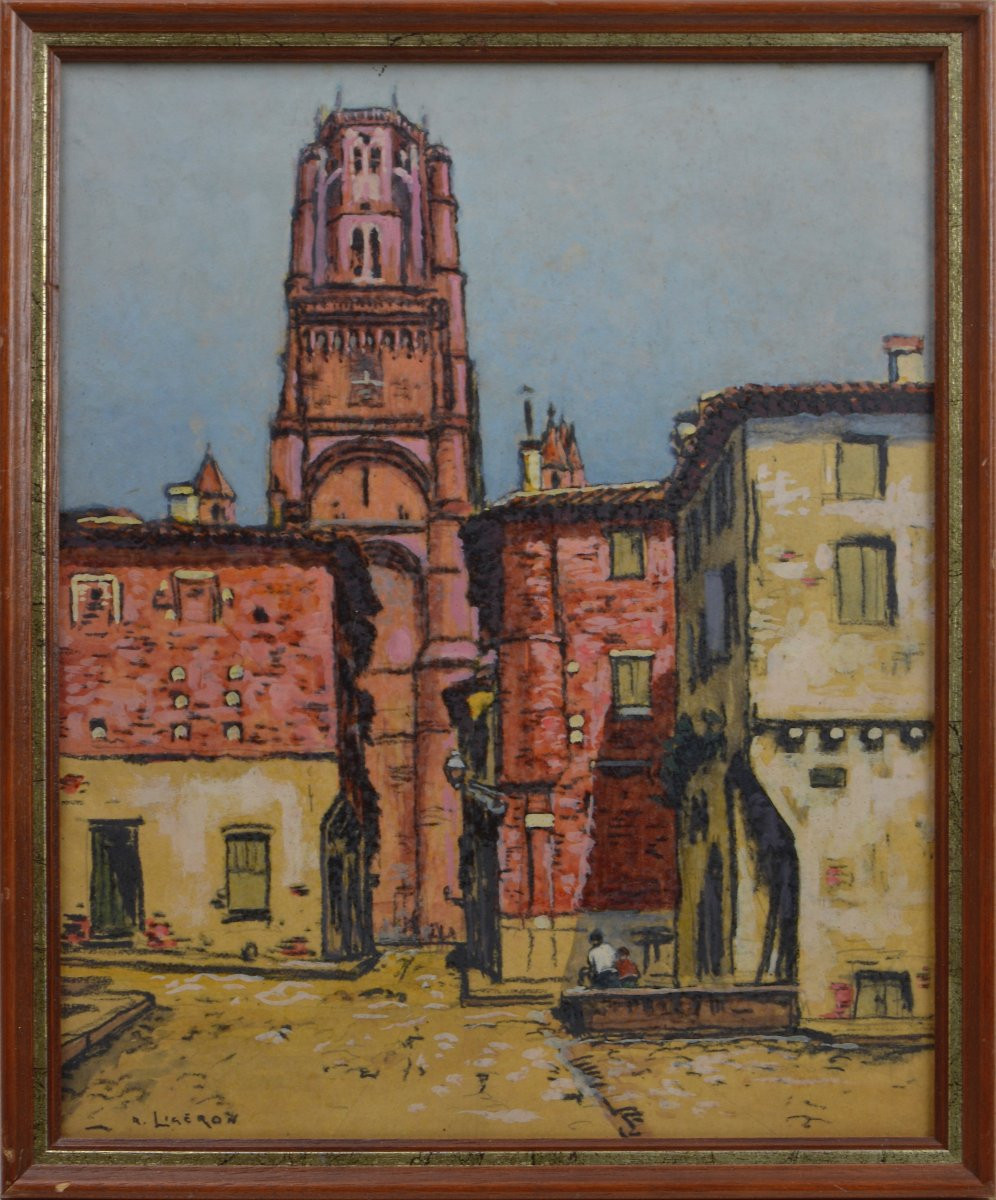 René Ligeron 1880-1946. "La cathédrale Sainte Cécile à Albi."-photo-2