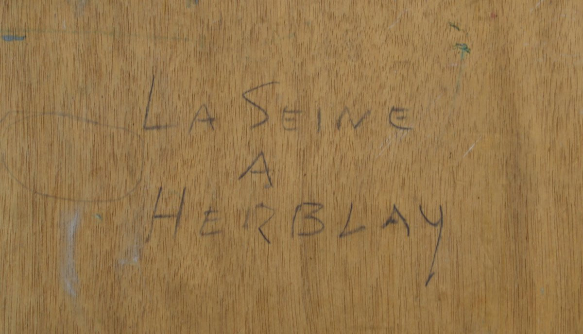 Adrien Dutrey 19ᵉ/20ᵉ siècle. "La Seine à Herblay."-photo-4