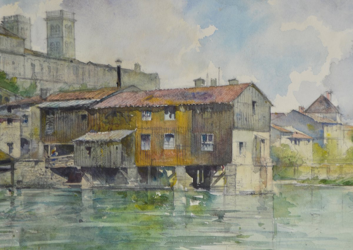 F. Leteurtre 19ᵉ/20ᵉ siècle. "Verdun vue de l'évêché."-photo-5