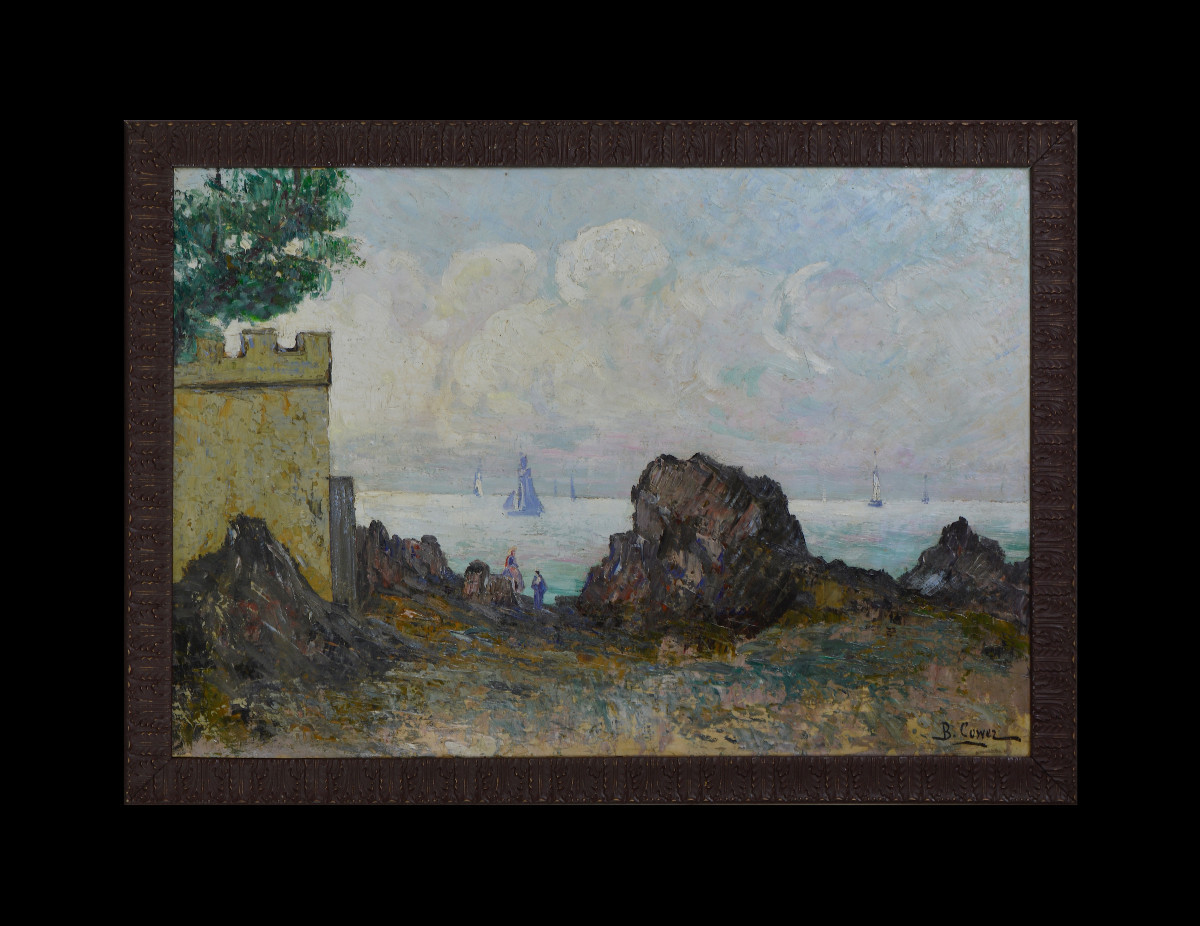 Bernard Cowez 1926-2016. "seaside In Brittany."