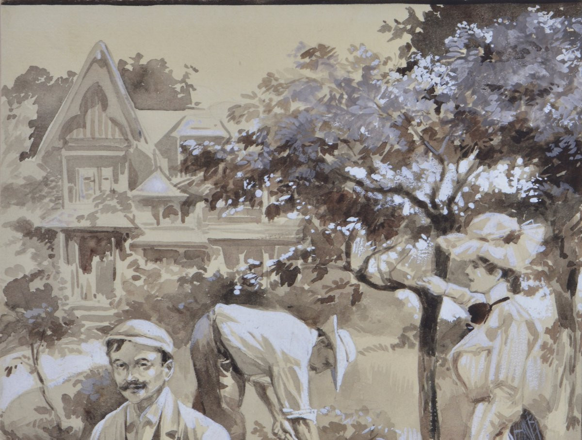 Jack Abeillé 1873-1939. "the Gardeners."-photo-4