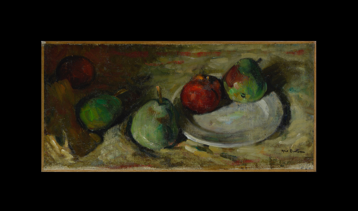 Abel Bertram 1871-1954. "still Life With Pears And Apples."