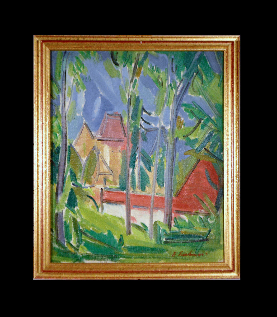 émile Lahner 1893-1980. "house In A Landscape."