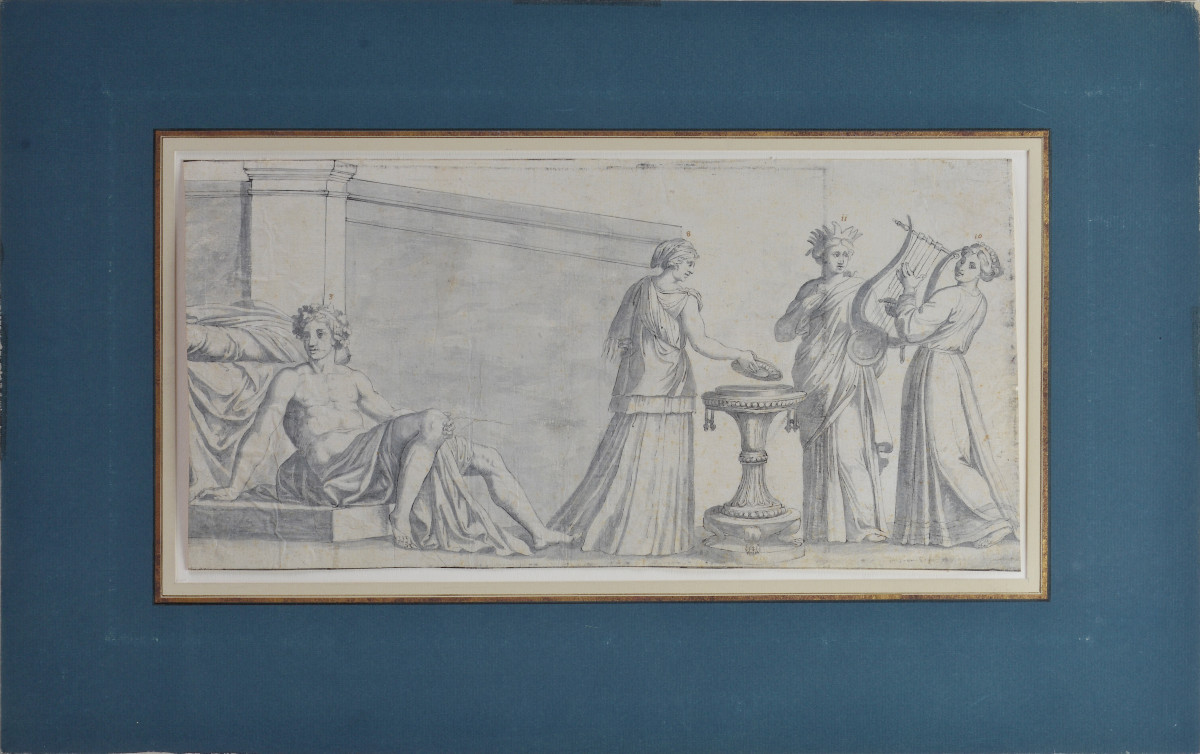 École Française vers 1800. "Scène allégorique."