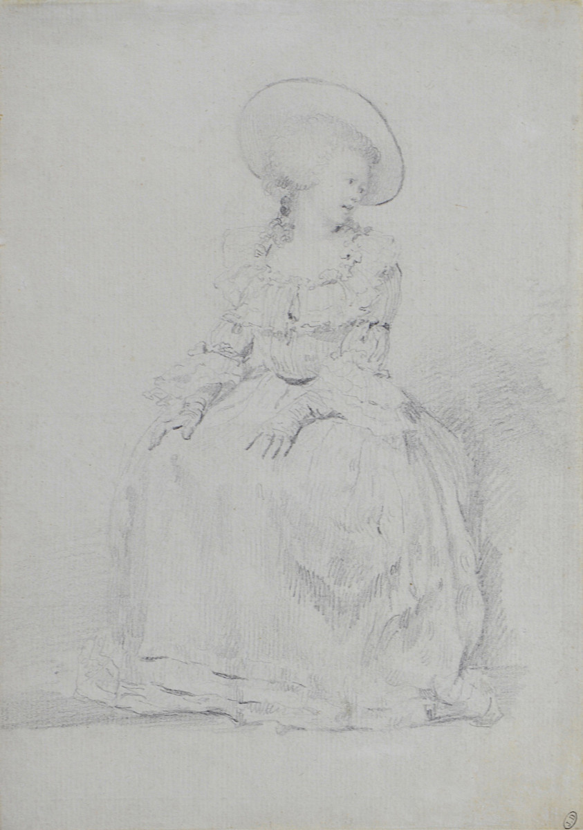 Pierre Chasselat 1753-1814. "seated Young Woman."-photo-2