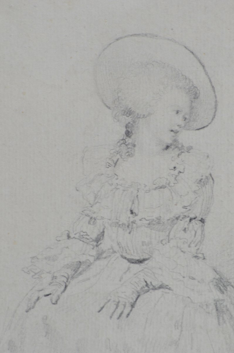 Pierre Chasselat 1753-1814. "seated Young Woman."-photo-3