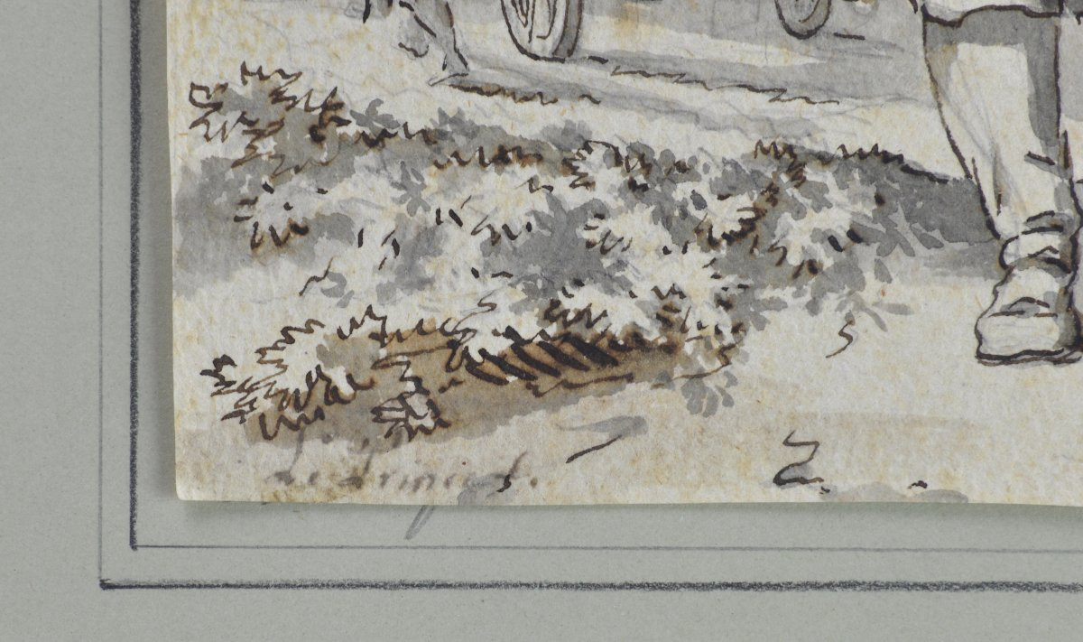 Jean-Baptiste Leprince 1734-1781. (attribué à)  "Scène de marché en Russie."  -photo-4