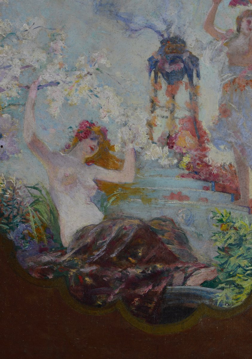 Paul Jean Gervais 1859-1944. "Scène d'incantation."-photo-4