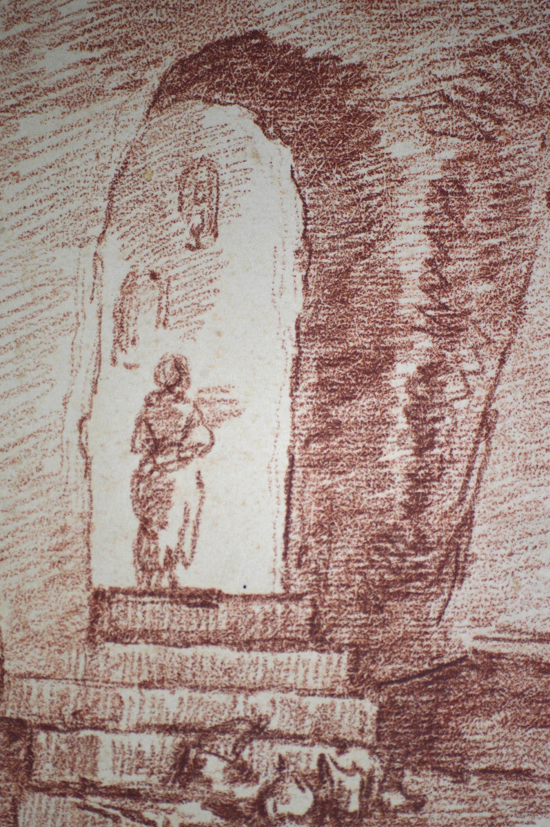 Jean-robert Ango 1759-1773. "figure In Ruins."-photo-4