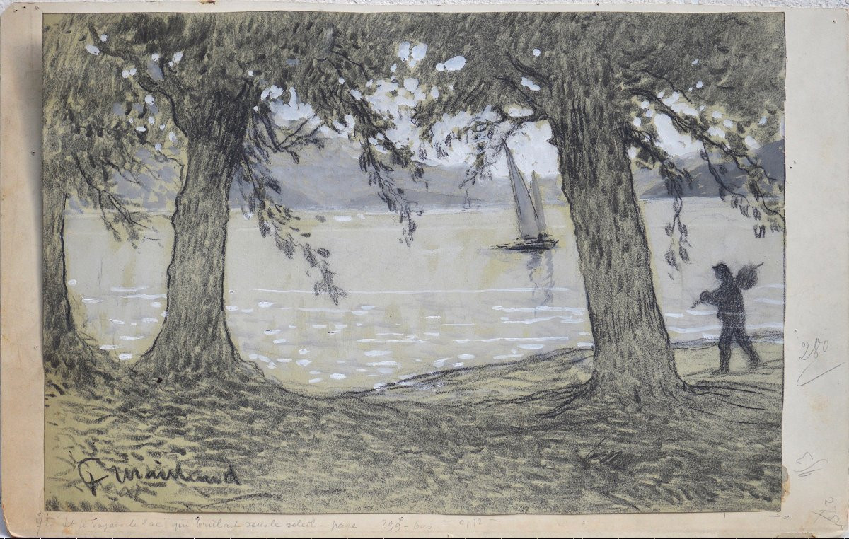 Fernand Maillaud 1862-1948. "lakeside."-photo-3