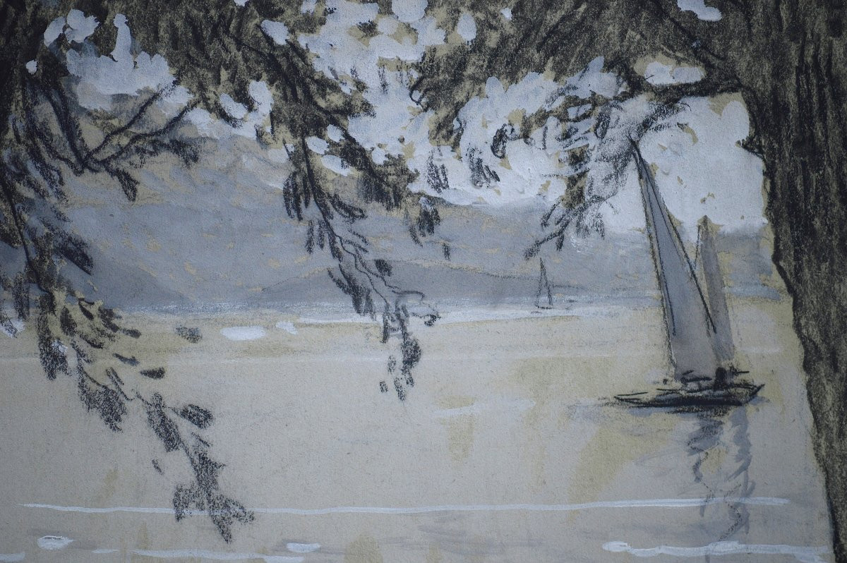 Fernand Maillaud 1862-1948. "lakeside."-photo-1