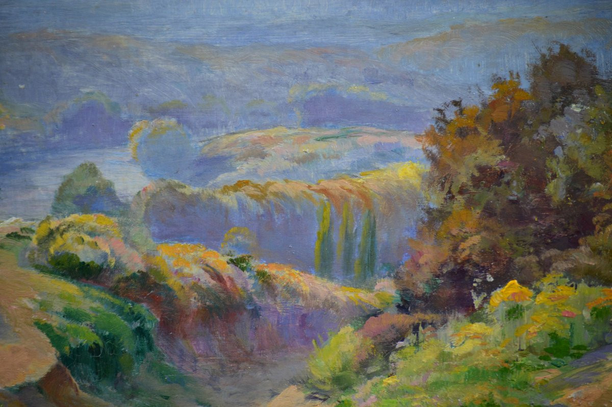 Alexandre Bailly 1866-1949. "Paysage."-photo-2