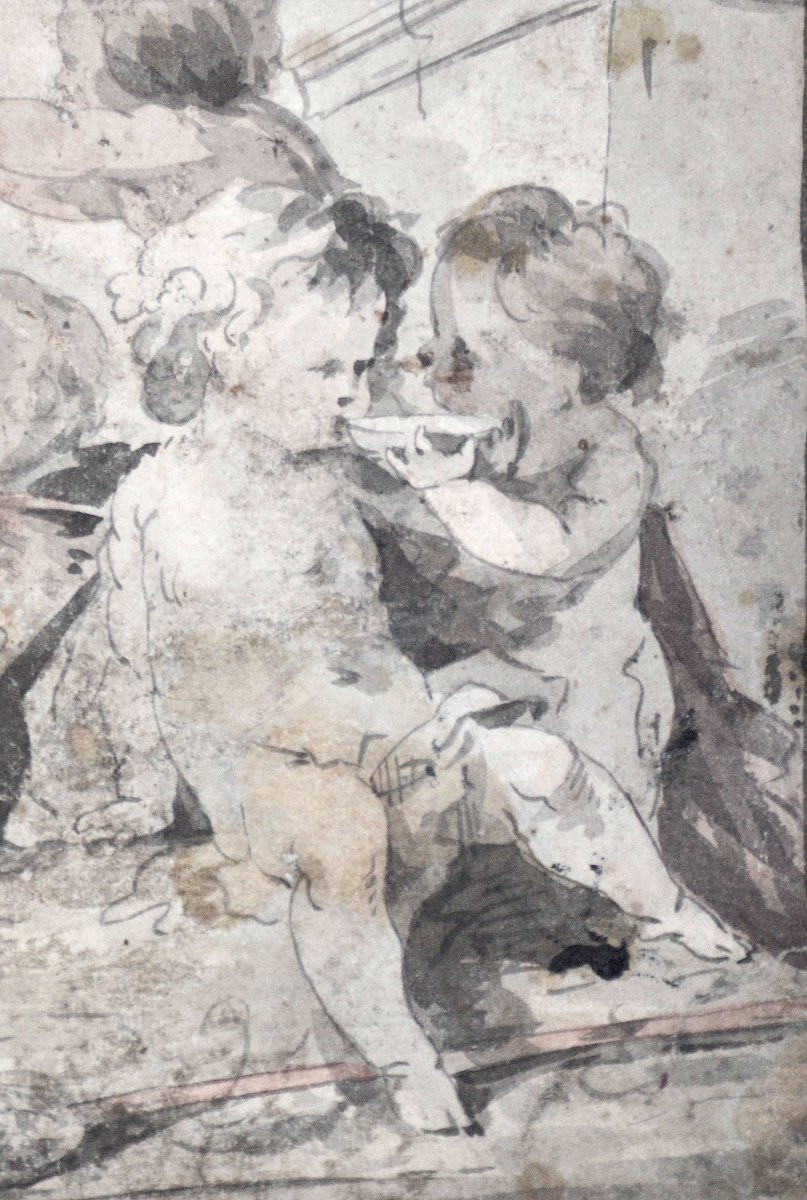 Jacob de Witt 1695-1757. École Hollandaise. "Puttis." -photo-2