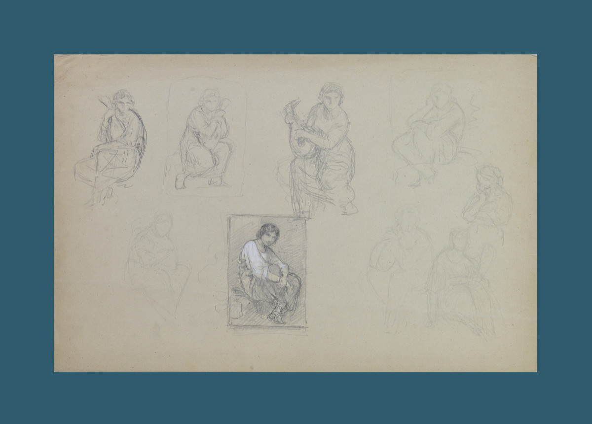 Charles-louis Muller 1815-1892. "study Of Female Musicians."