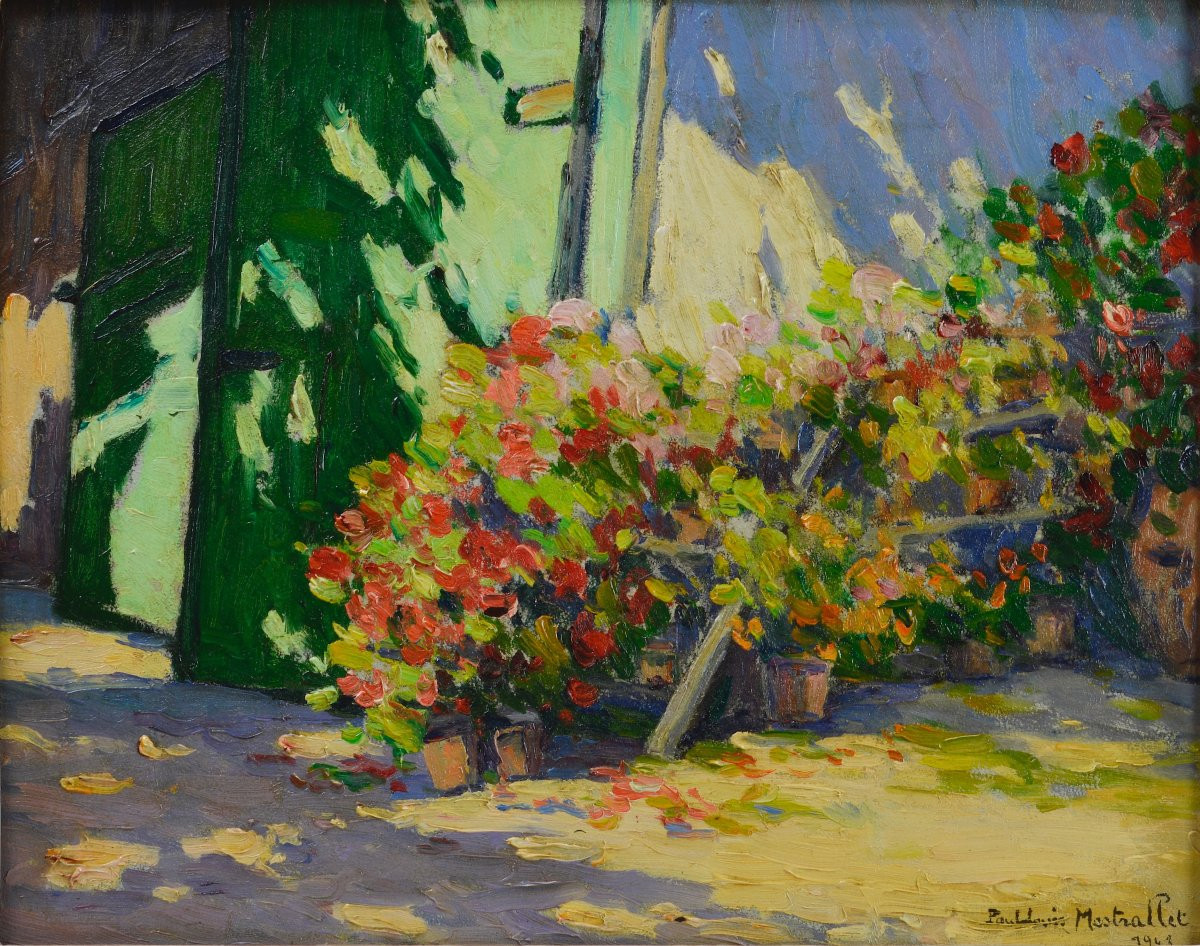 Paul-louis Mestrallet, Born In 1886. "a Corner Of The Garden."-photo-3