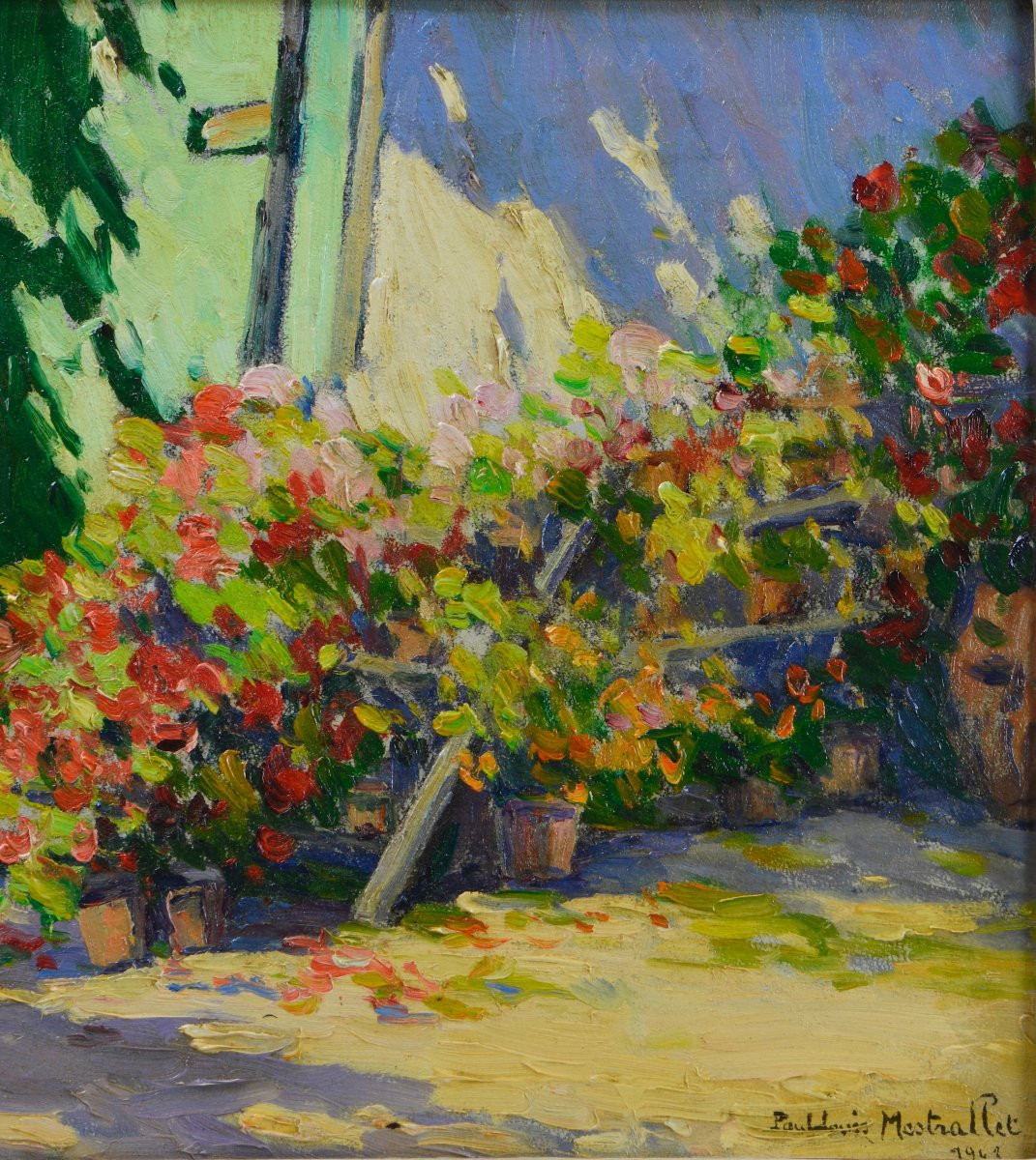 Paul-louis Mestrallet, Born In 1886. "a Corner Of The Garden."-photo-2