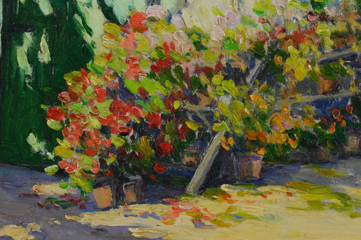 Paul-louis Mestrallet, Born In 1886. "a Corner Of The Garden."-photo-3