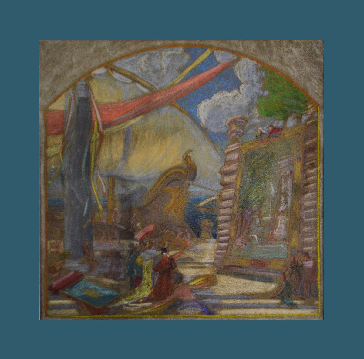 Georges Pradelle 1865-1934. "Projet de décor de Théâtre."