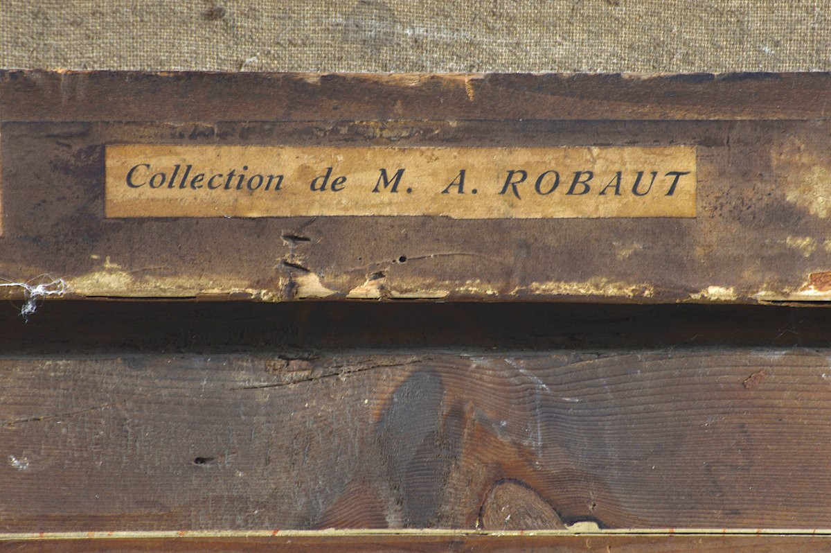 Constant Dutilleux 1807-1865.  "Roche dans la forêt de Fontainebleau."-photo-6