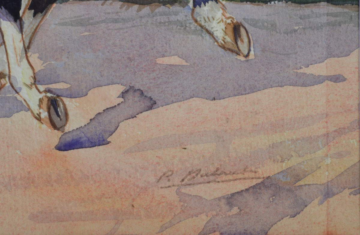 Pierre Olivier Dubaut 1886-1968. "Lad ramenant un cheval à l'écurie."-photo-4