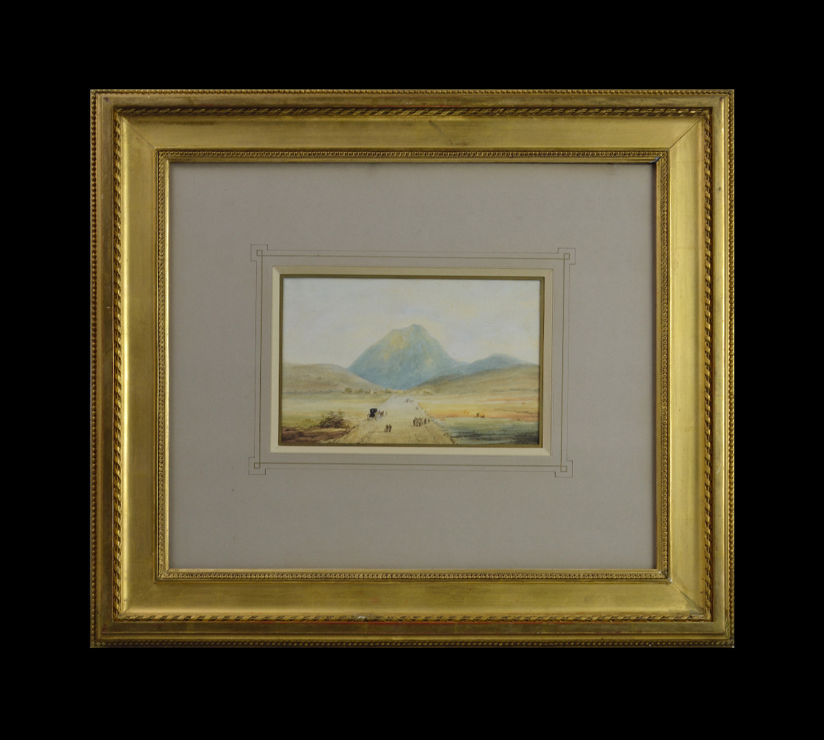 Pierre Luc Charles Ciceri 1782-1868. "landscape Of Italy. Vesuvius?"-photo-2