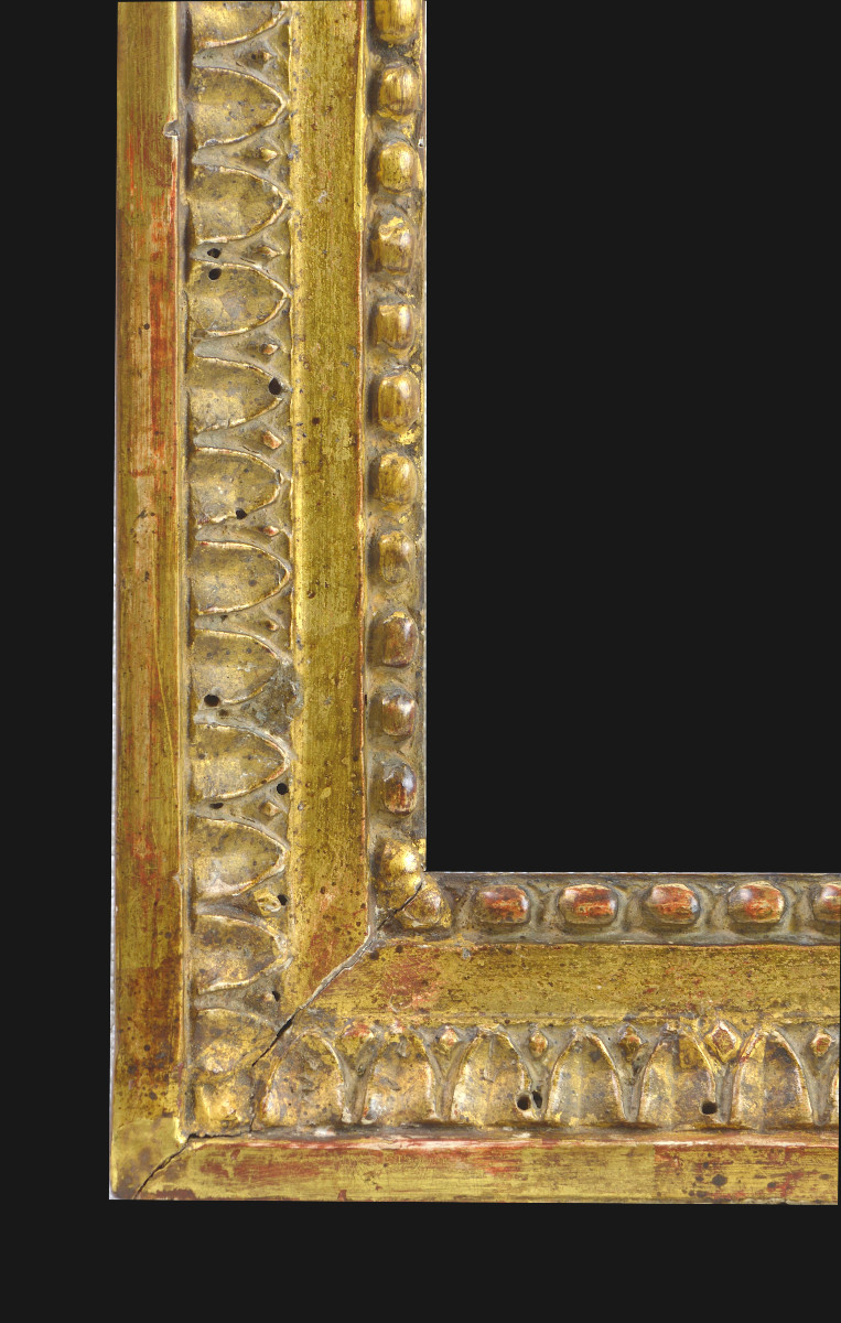 Cadre en bois sculpté d'époque Louis XVI.-photo-2