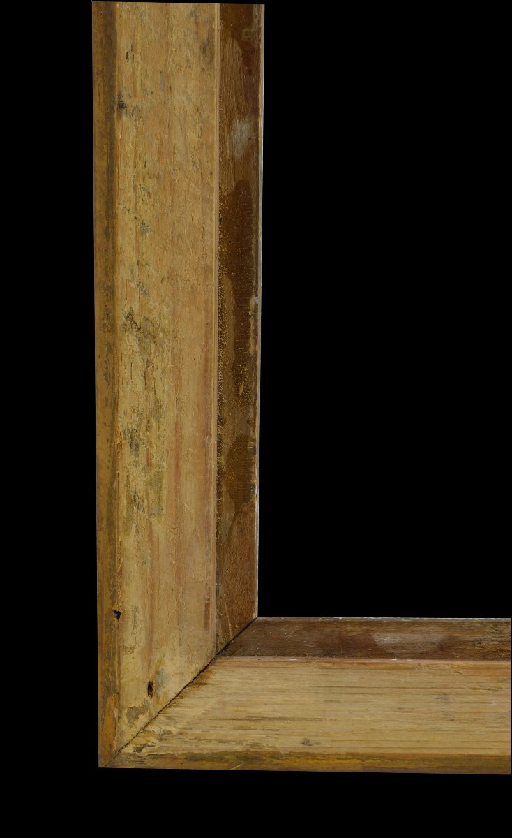 Cadre en bois sculpté d'époque Louis XVI.-photo-1