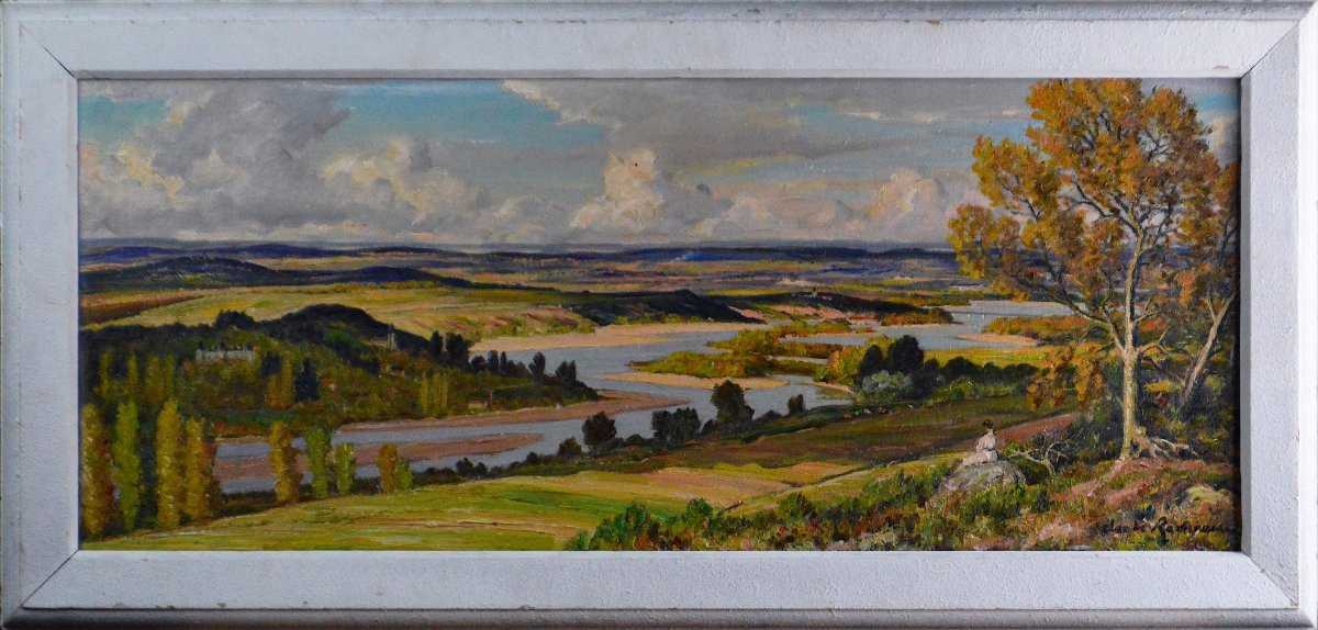 Claude Rameau 1876-1955. "the Banks Of The Loire."-photo-2