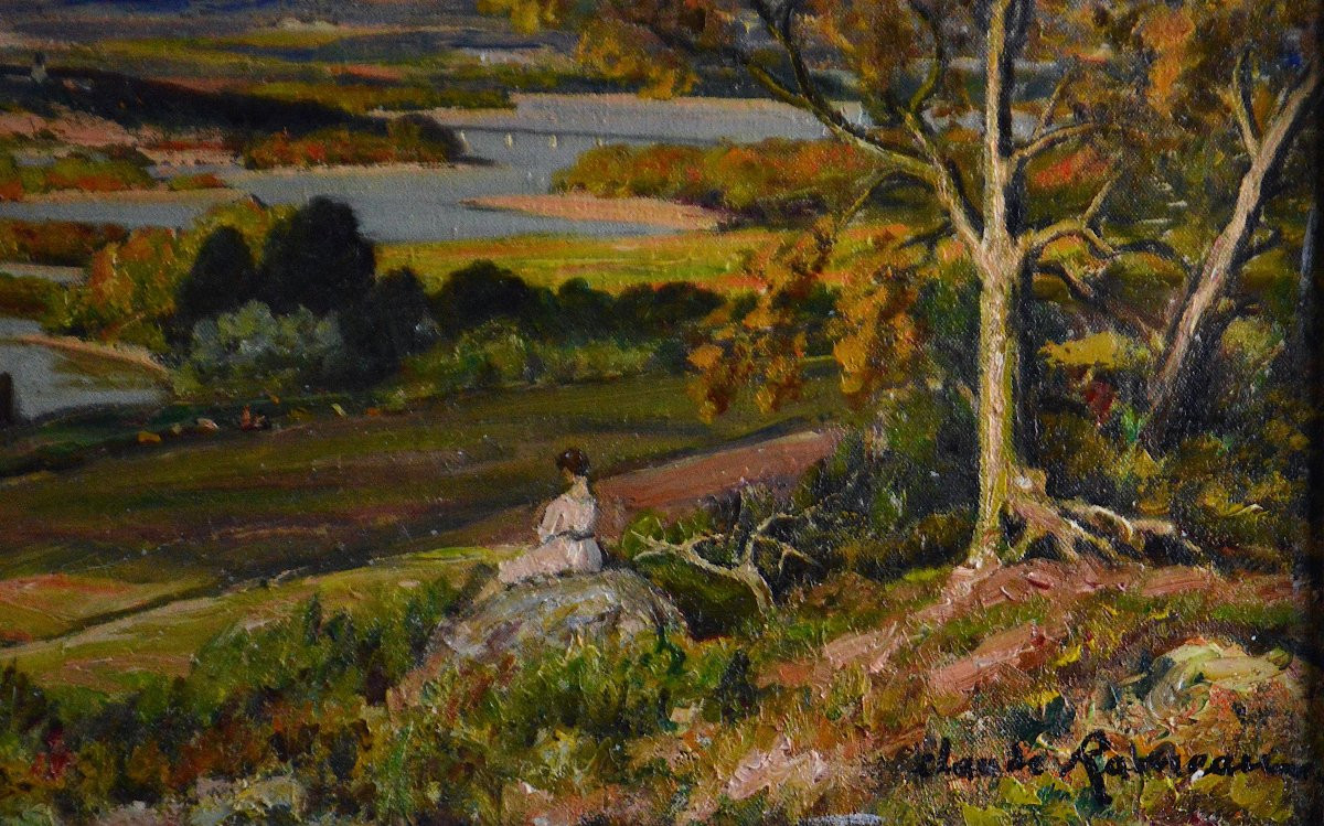 Claude Rameau 1876-1955. "the Banks Of The Loire."-photo-4