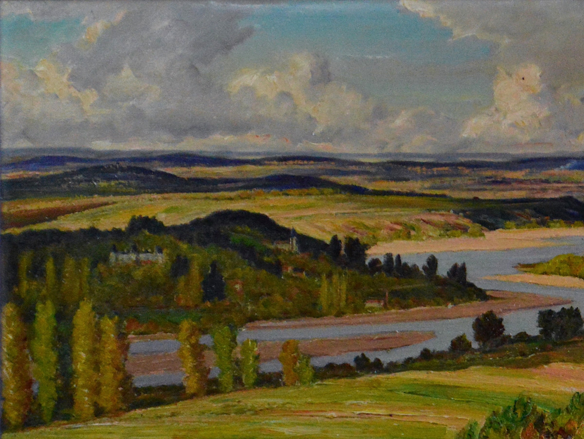 Claude Rameau 1876-1955. "the Banks Of The Loire."-photo-1