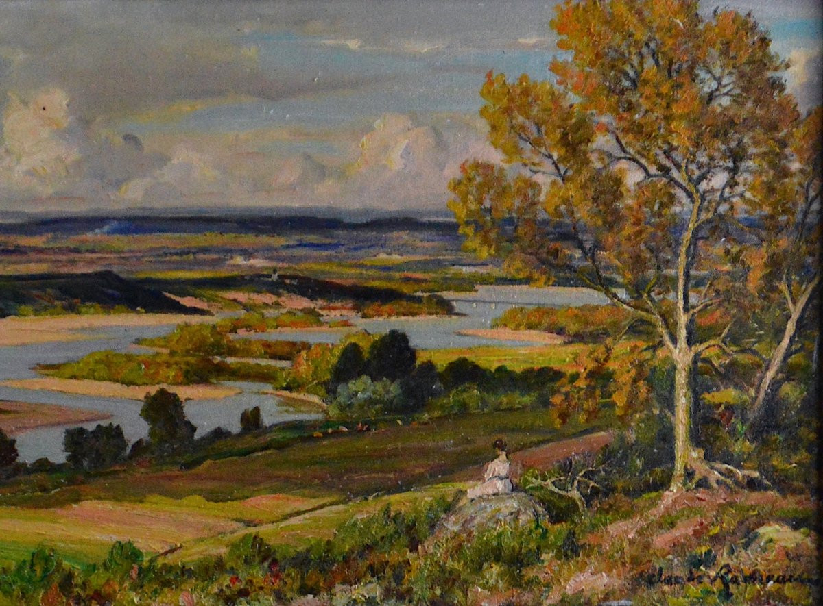 Claude Rameau 1876-1955. "the Banks Of The Loire."-photo-2