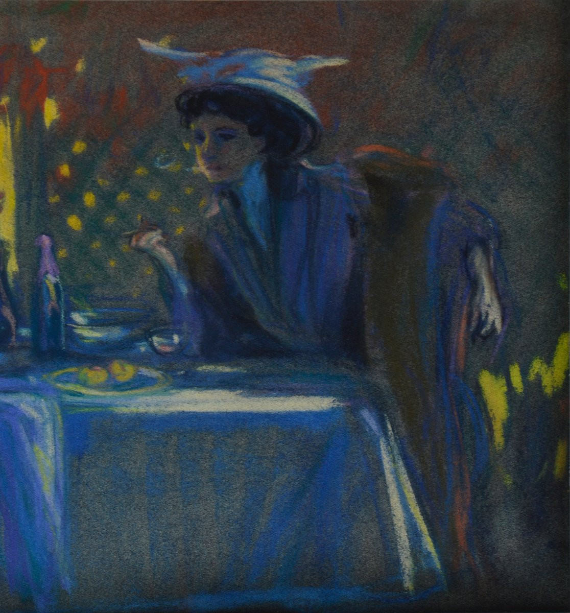 Louis Fortuney 1875-1951. "Sous la treille." -photo-2