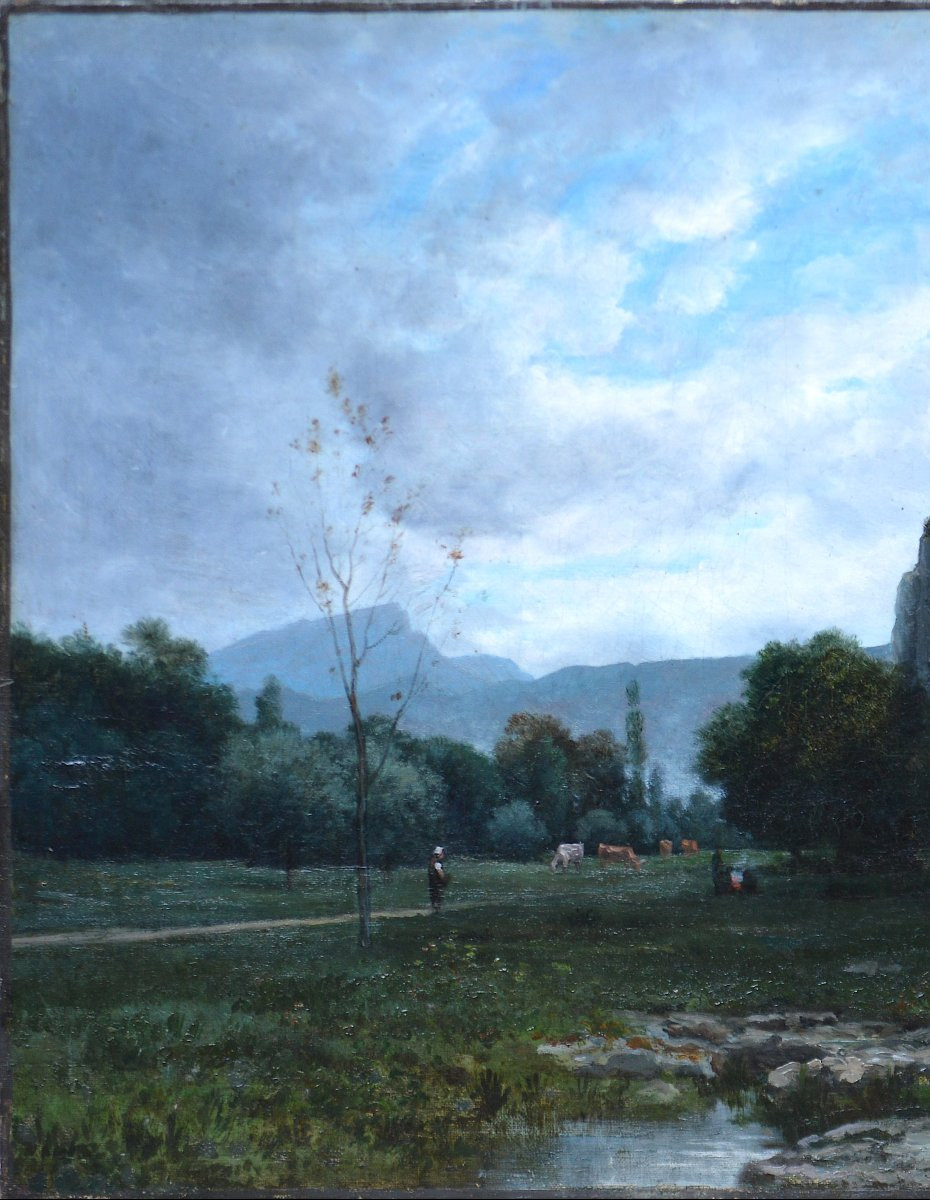Horace Antoine Fonville 1832-1914. "Paysage."-photo-3