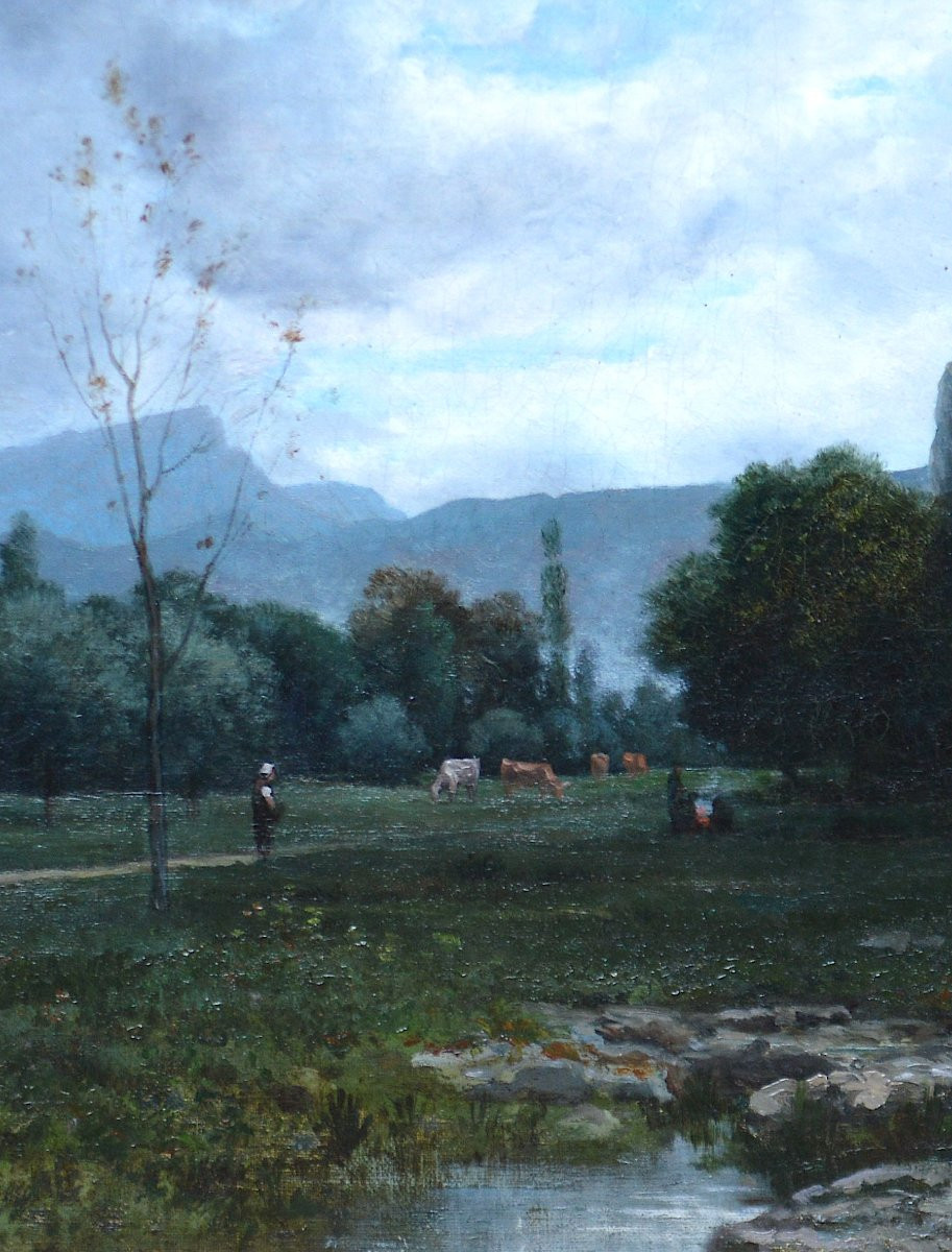 Horace Antoine Fonville 1832-1914. "Paysage."-photo-2