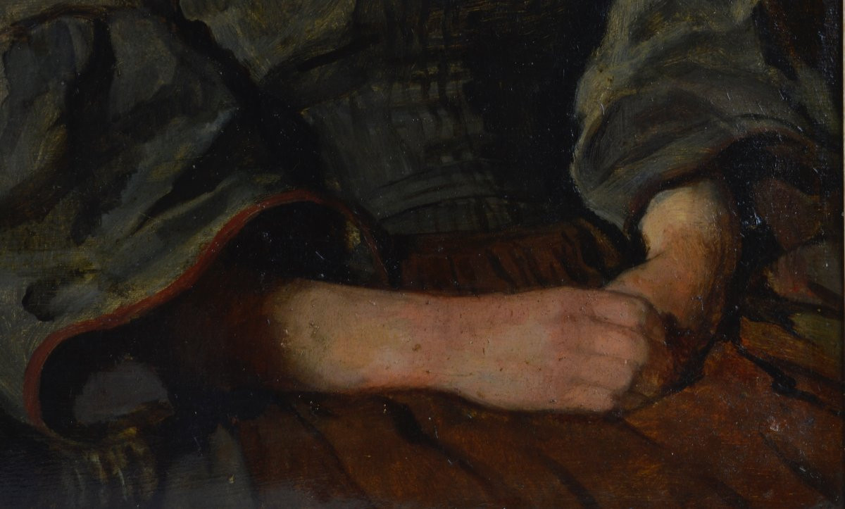 Nicolas Sicard 1846-1920. "Portrait de Mademoiselle Lise Verdier."-photo-2