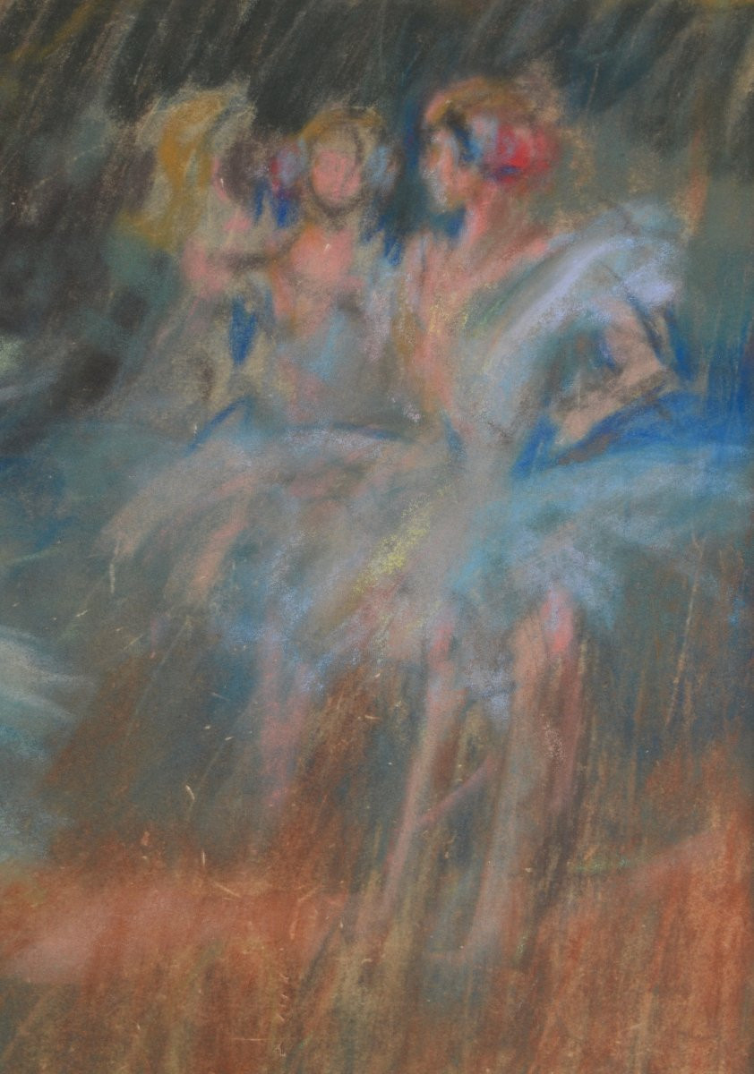 Louis Fortuney 1875-1951.  "Danseuses de l'opéra de Paris."-photo-4