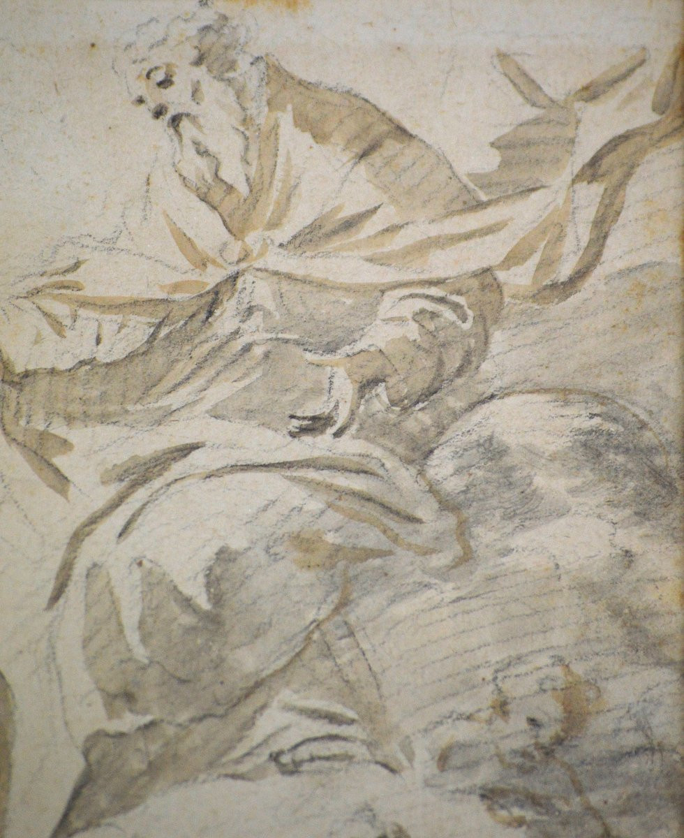 Italian School, 18th Century. "the Coronation Of The Virgin."-photo-5