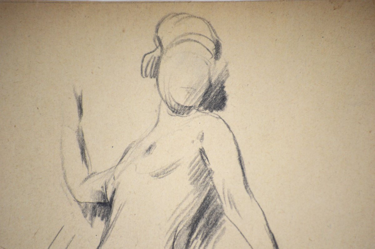 Claude-Émile Schuffenecker 1851-1934. "Nu féminin."-photo-2