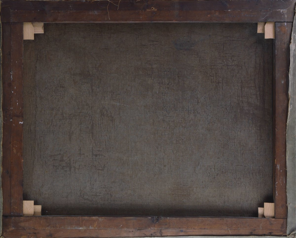 École Française XIXᵉ siècle. "Paysage montagneux à Marches-les-Dames."-photo-6