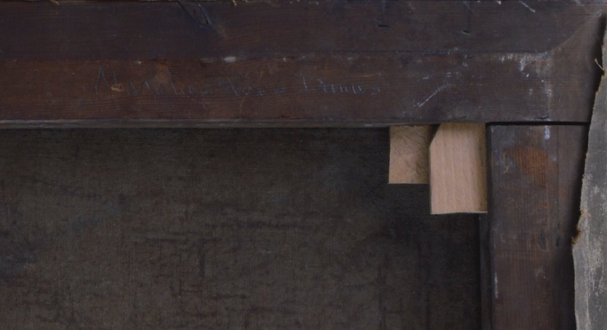 École Française XIXᵉ siècle. "Paysage montagneux à Marches-les-Dames."-photo-7